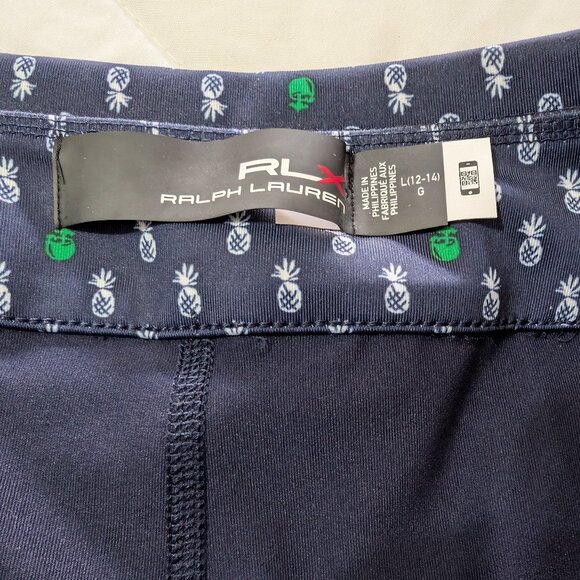 RLX RALPH LAUREN Skort Girls L (12-14) Navy Elite Wicking Pineapple Pull On - Picture 11 of 14